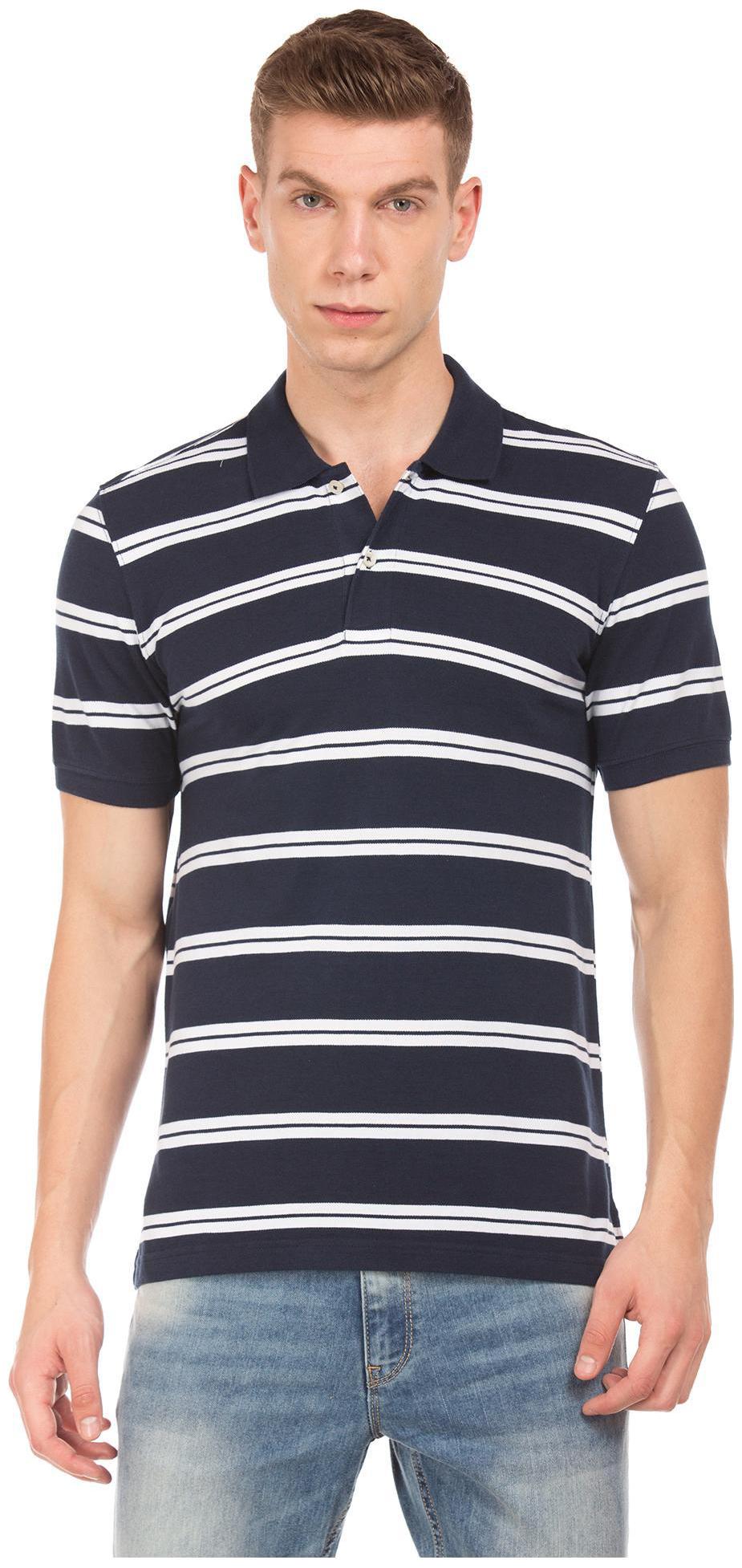 

RUGGERS Men Blue Regular fit Cotton Polo collar T-Shirt - Pack Of 1
