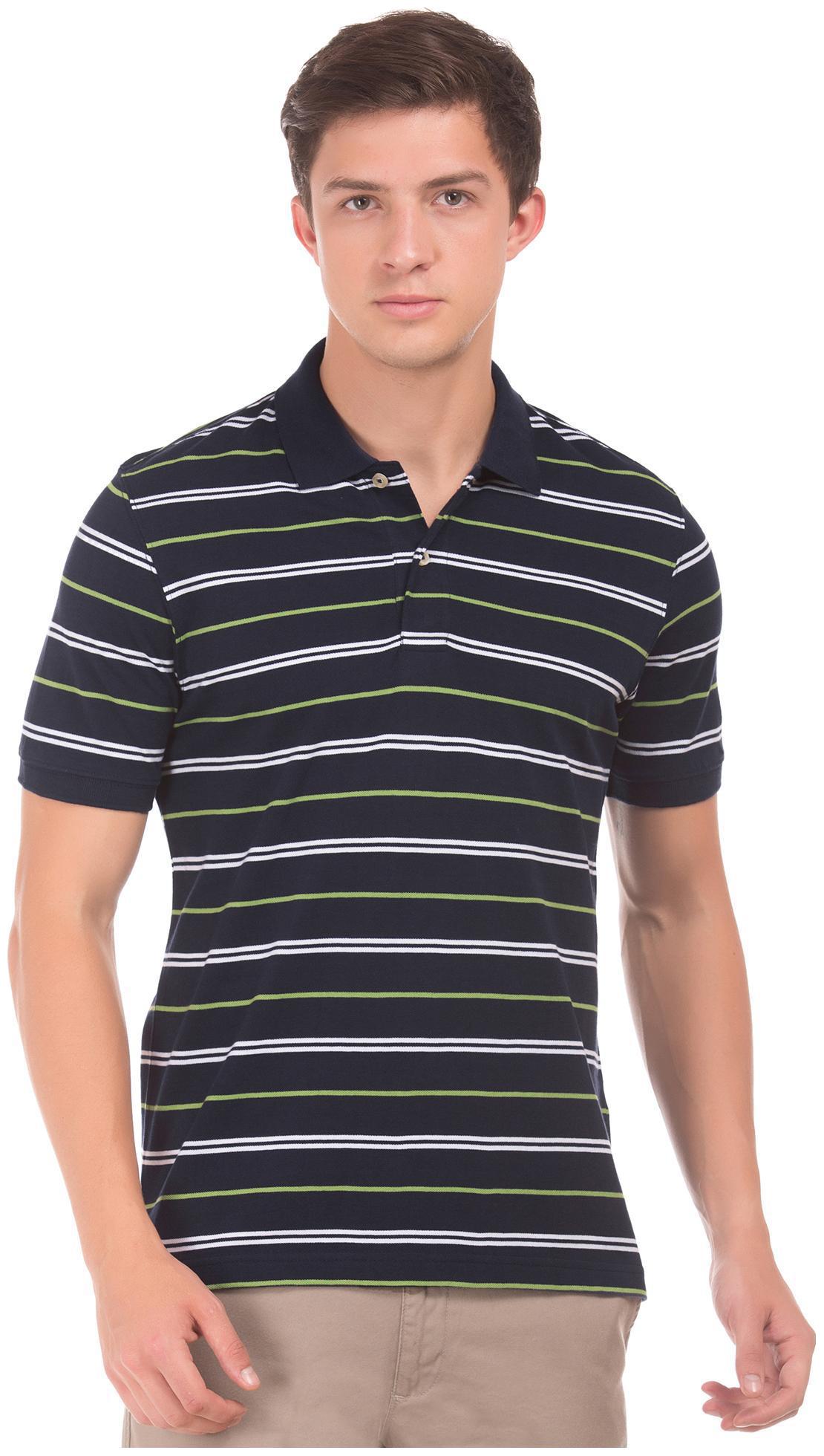 

RUGGERS Men Blue Regular fit Cotton Polo collar T-Shirt - Pack Of 1
