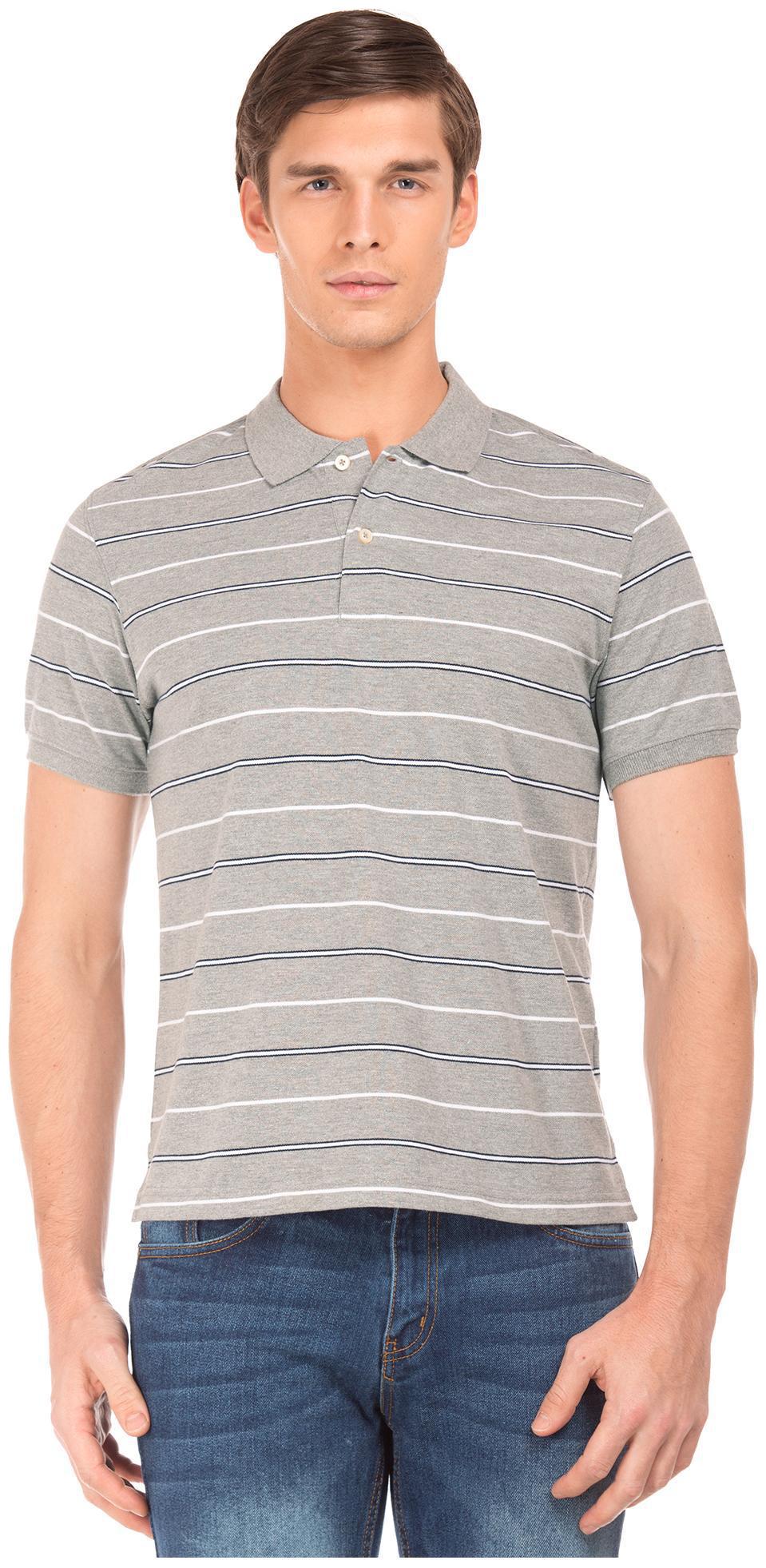 

RUGGERS Men Grey Regular fit Cotton Blend Polo collar T-Shirt - Pack Of 1