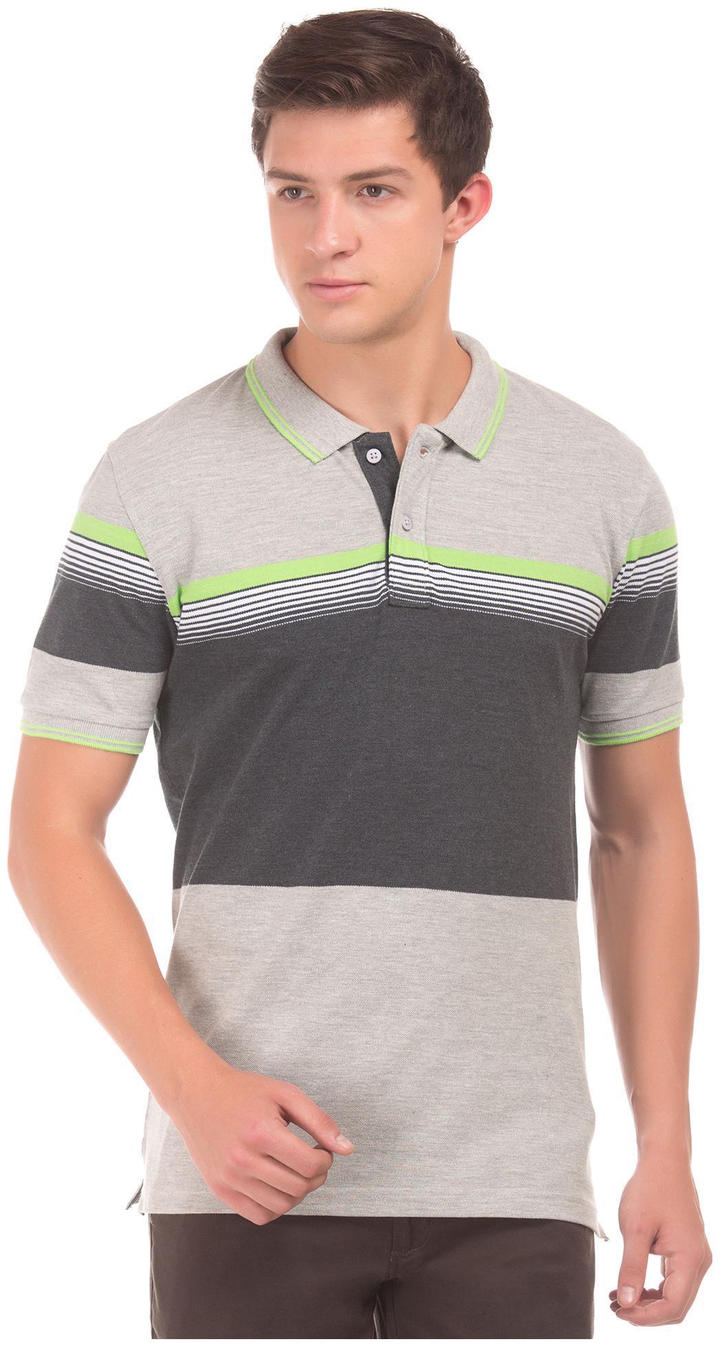 

RUGGERS Men Grey Regular fit Cotton Blend Polo collar T-Shirt - Pack Of 1