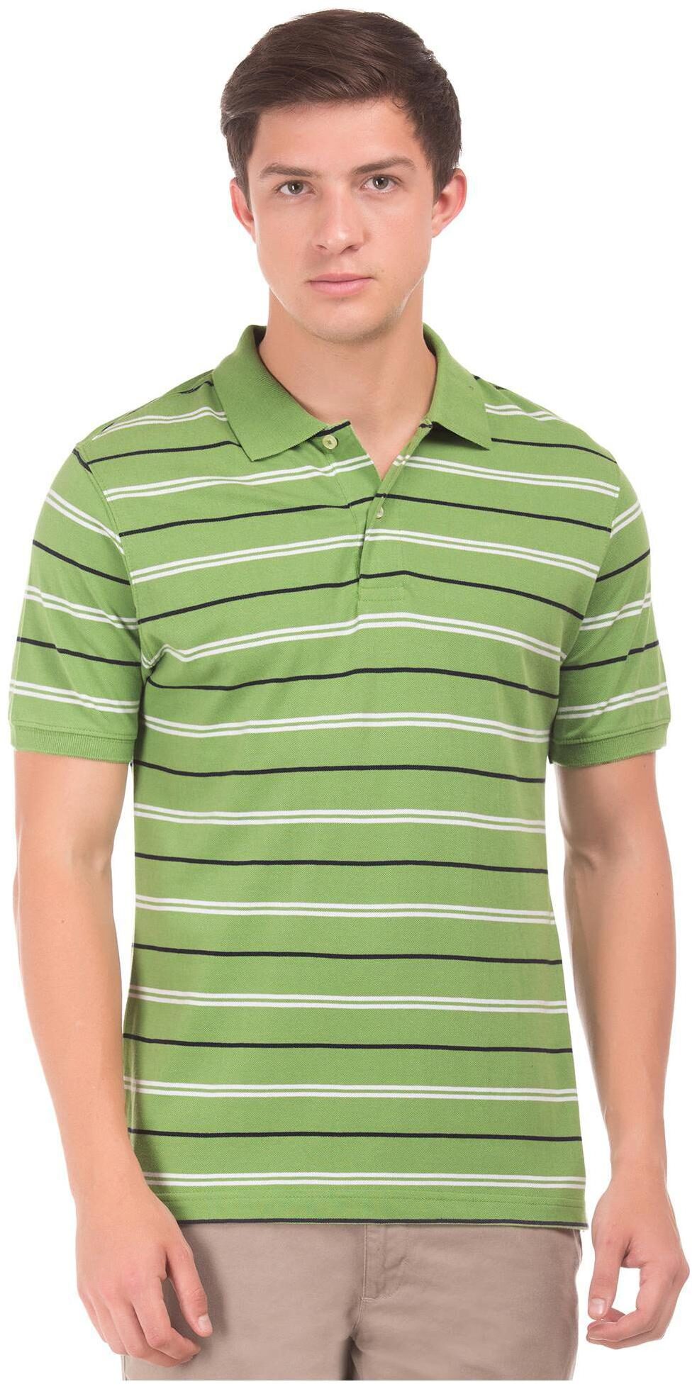 

RUGGERS Men Green Regular fit Cotton Polo collar T-Shirt - Pack Of 1