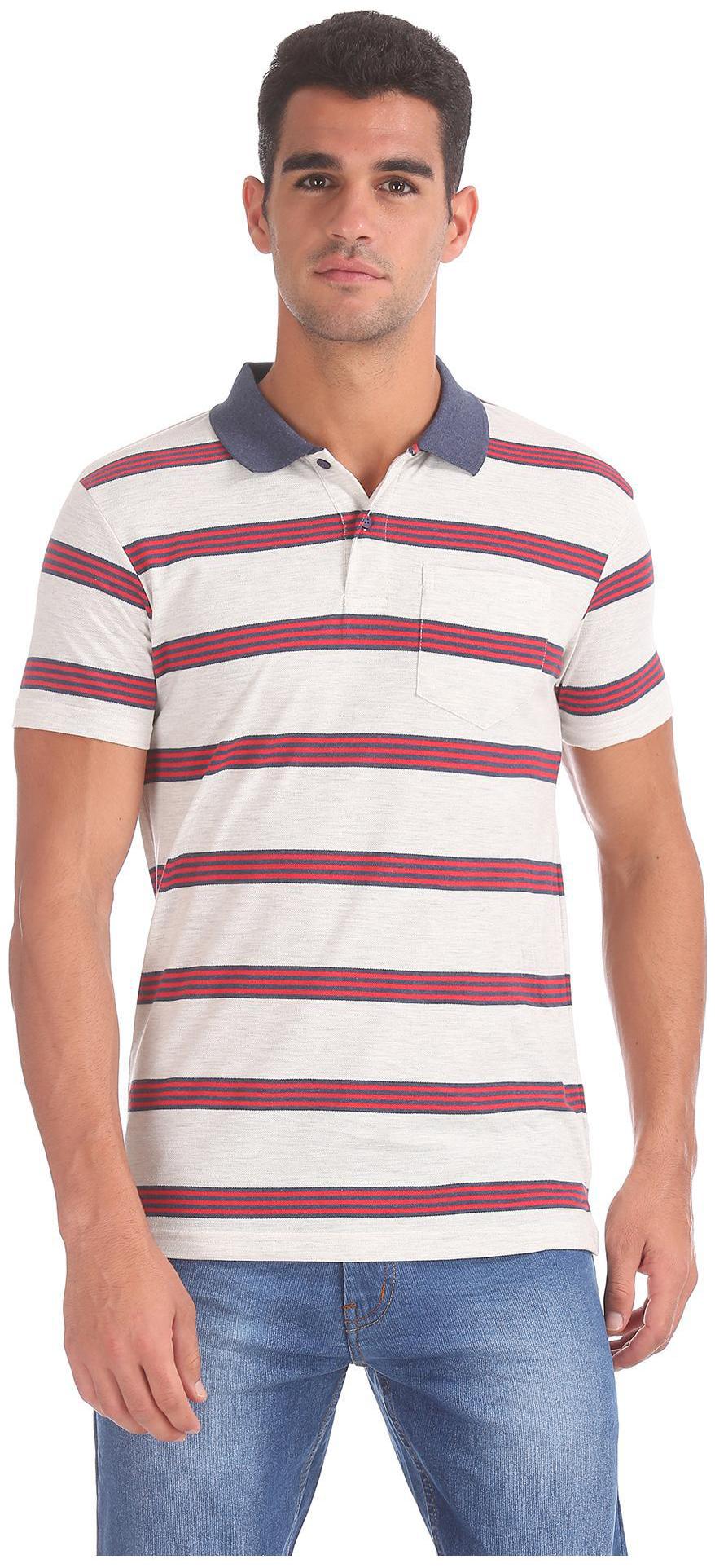 

RUGGERS Men Beige Regular fit Cotton Blend Polo collar T-Shirt - Pack Of 1