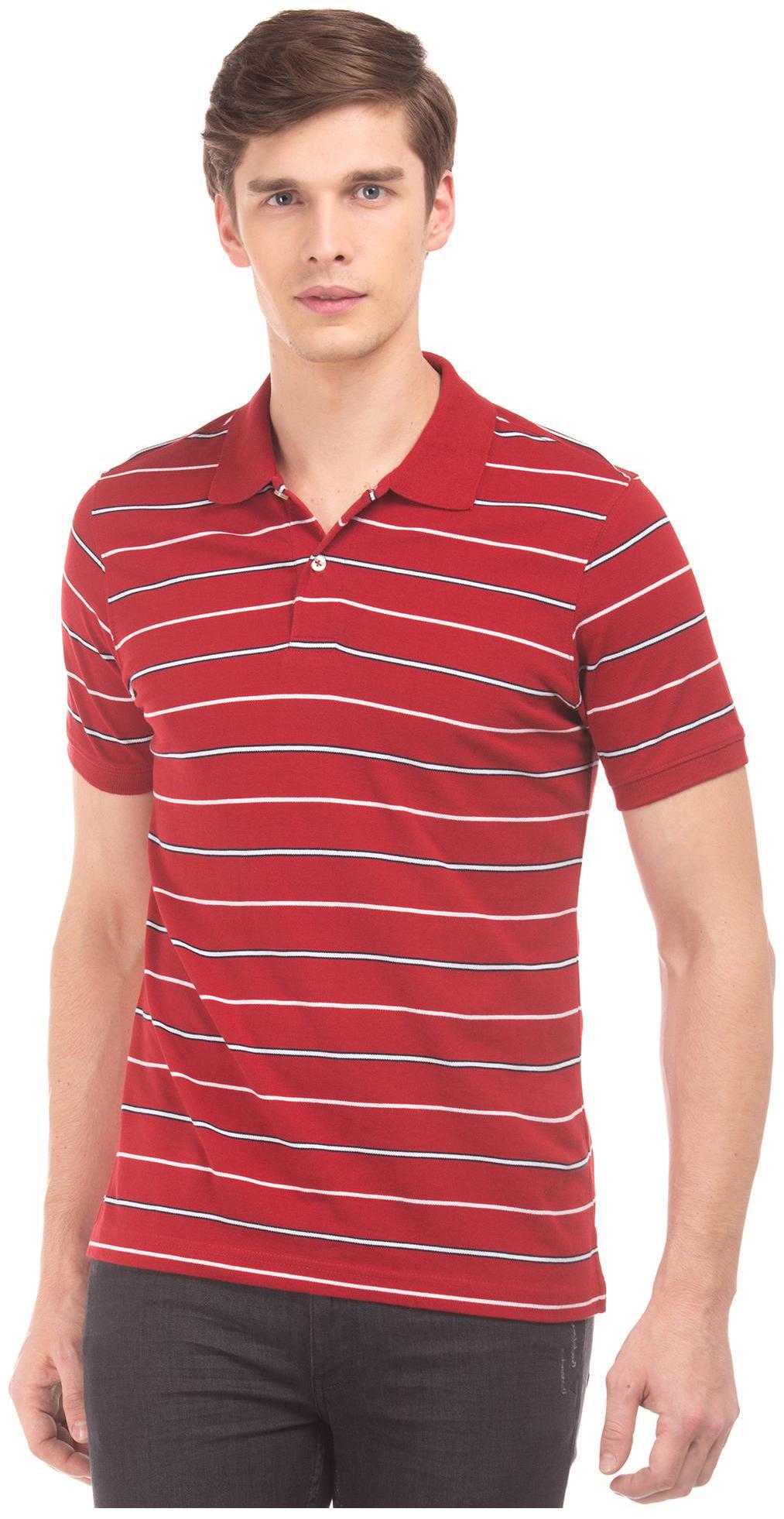 

RUGGERS Men Red Regular fit Cotton Polo collar T-Shirt - Pack Of 1