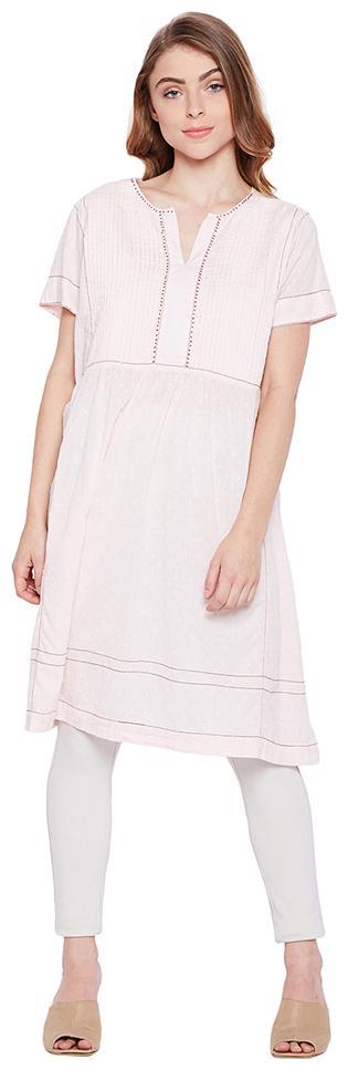 

OXOLLOXO Women Solid Regular tunic - Pink