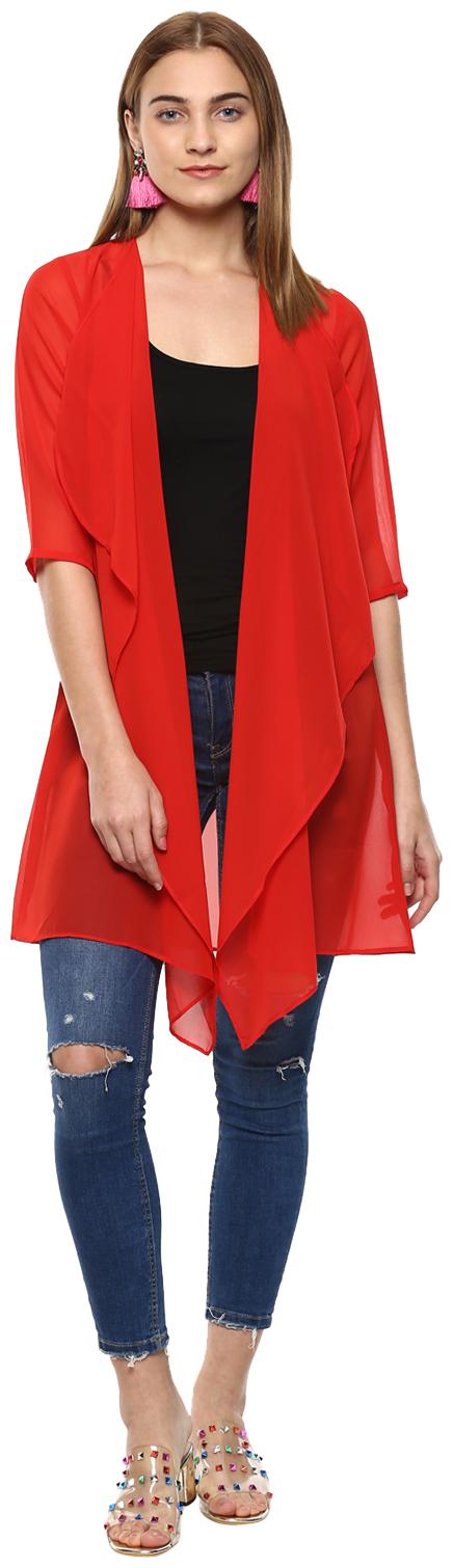 

Roving Mode Women Shrug - Red
