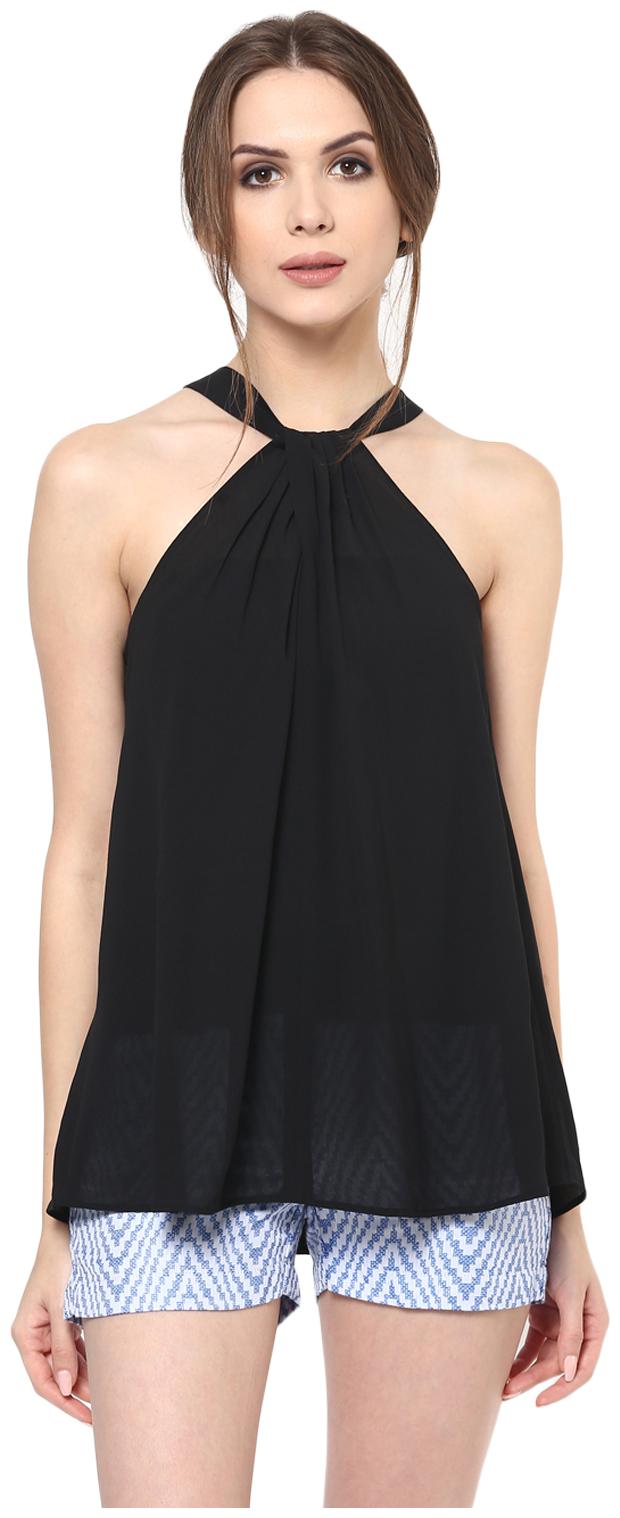 

Roving Mode Women Solid Regular top - Black