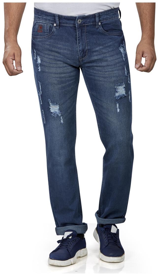 

Roxton Men Navy Blue Tapered Fit Jeans