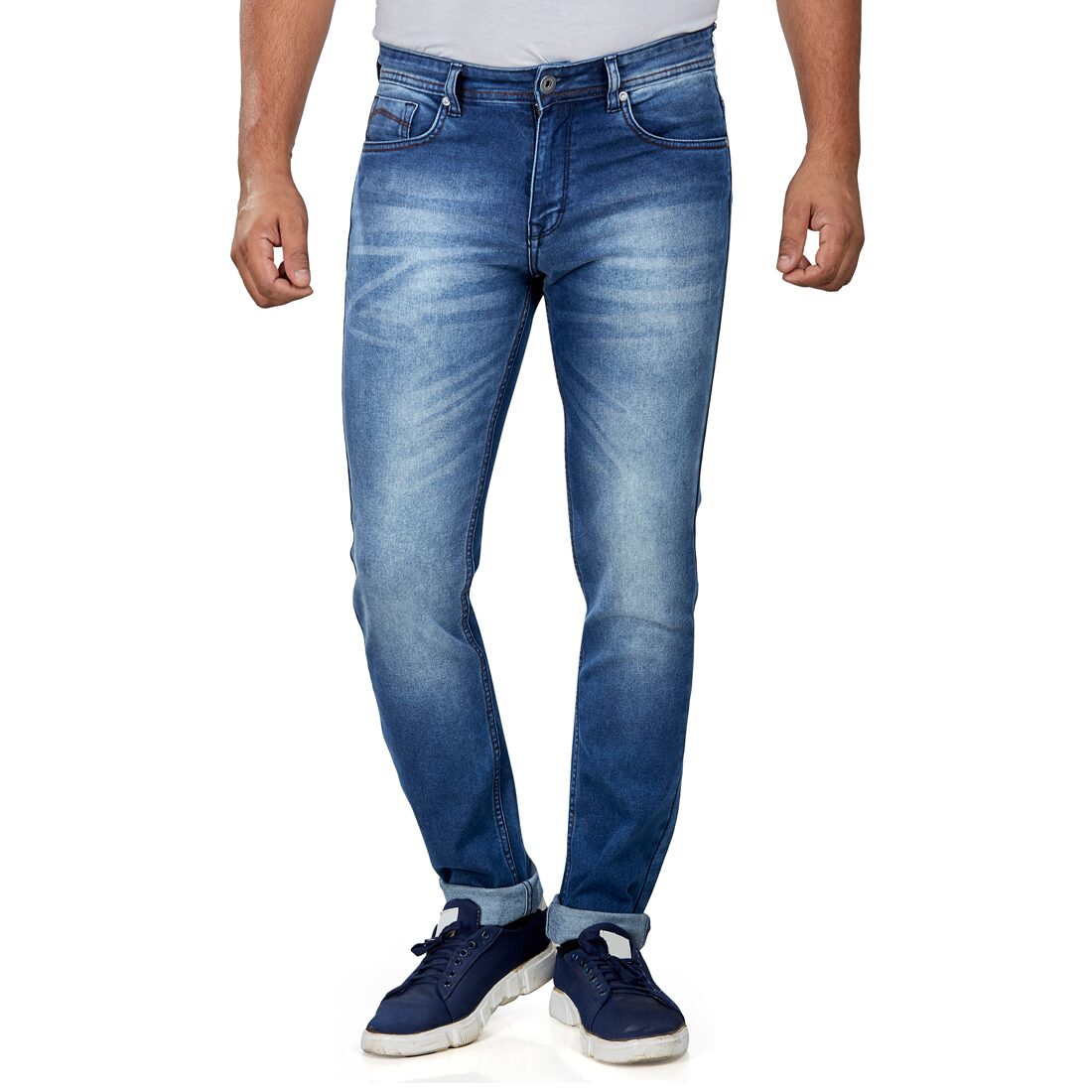 

Roxton Men Navy Blue Tapered Fit Jeans