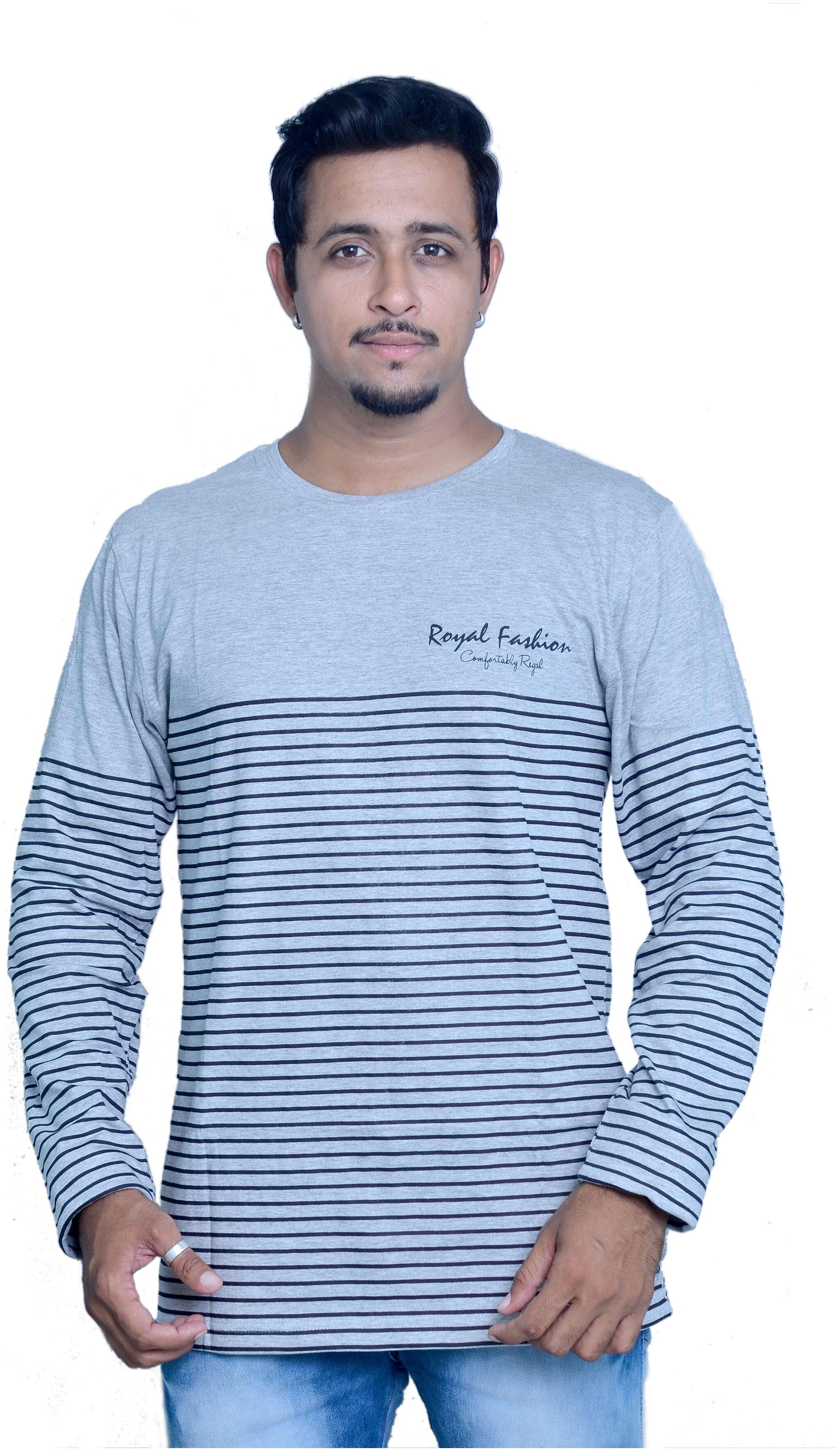 

ROYAL FASHION MEN T-SHIRT ROUND NECK FULL SLEEVES MULTI COLOR