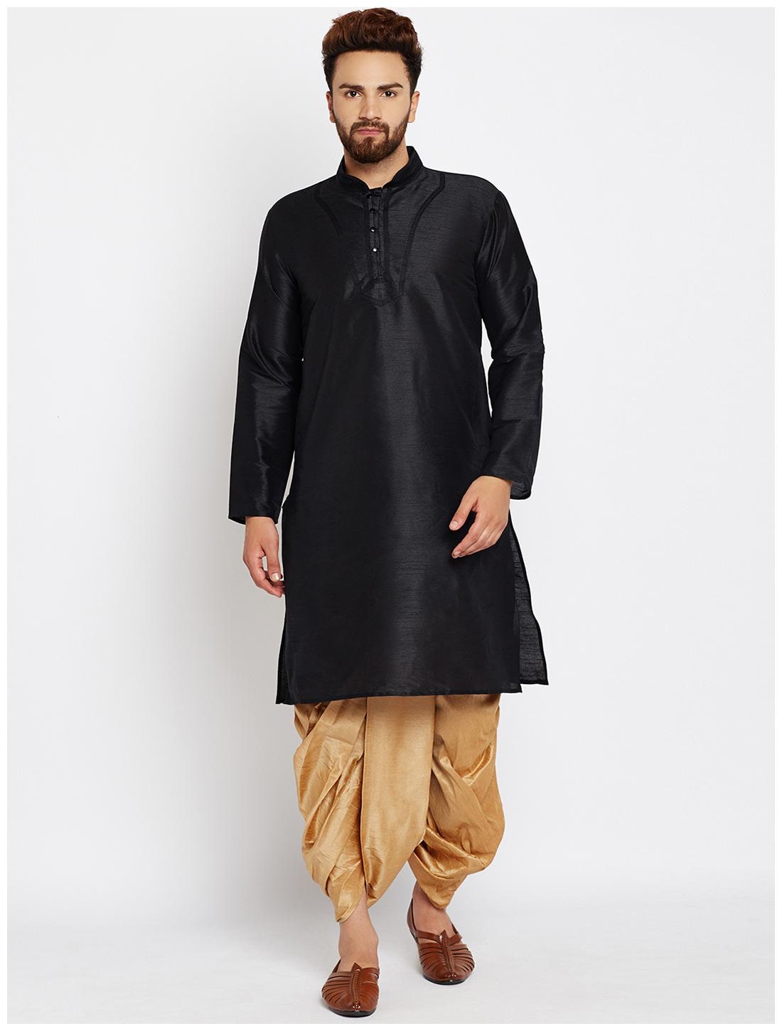 

ROYAL KURTA MENS SILK BLEND KURTA DHOTI SET