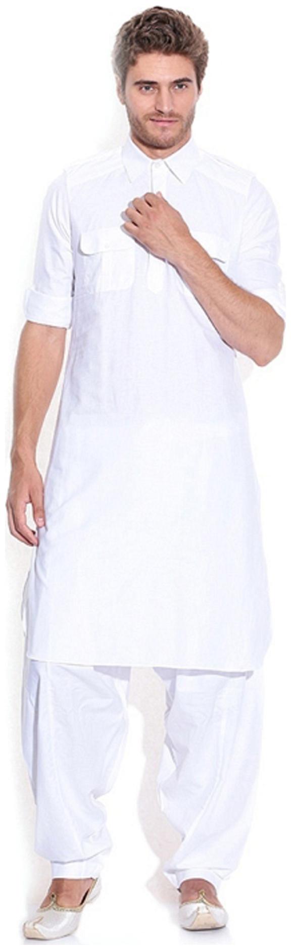 

Royal Kurta White Cotton Blend Kurta Pajama