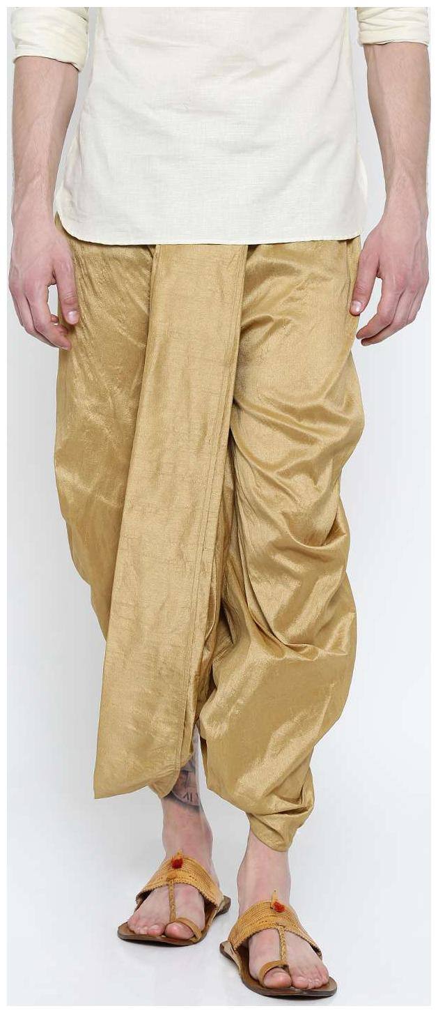 Royal Kurta Blended Solid Regular Dhoti - Brown