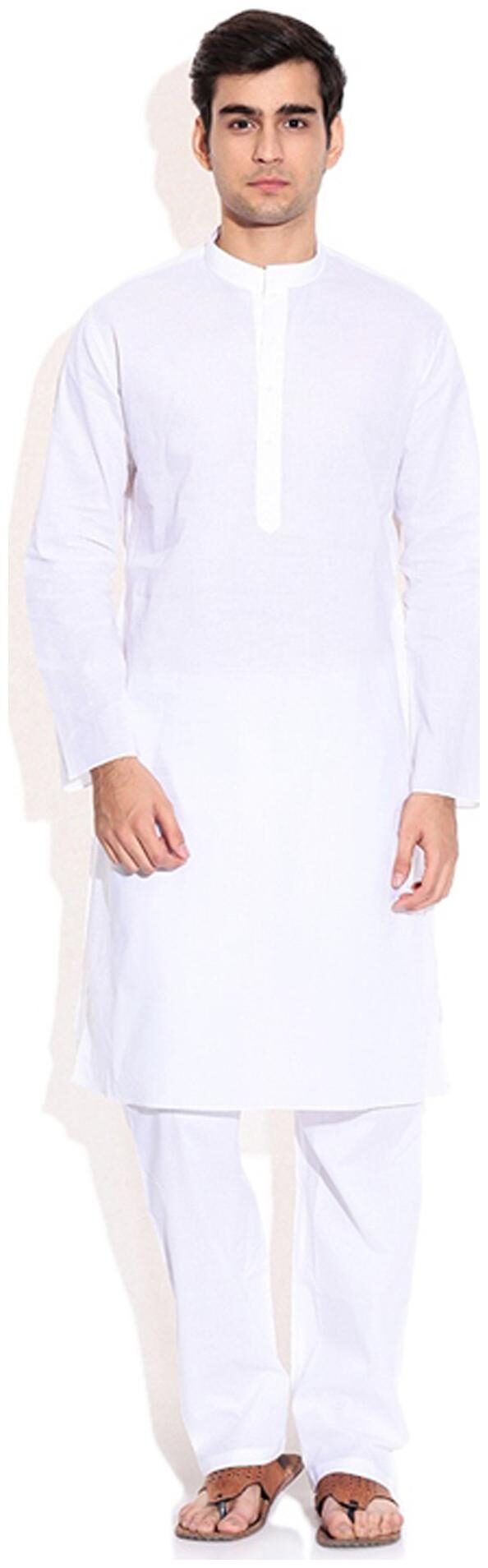 

Royal Kurta White Cotton Kurta Pyjama Set