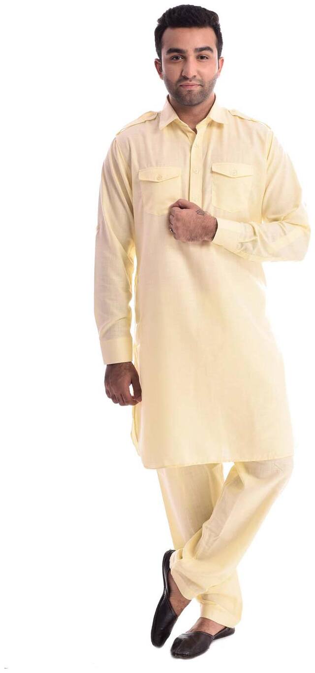 Royal Kurta Mens Linen Pathani Suit