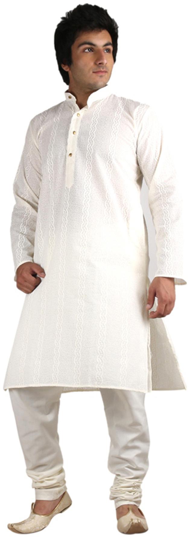 

Royal Kurta White Jacquard Kurta Pyjama Set