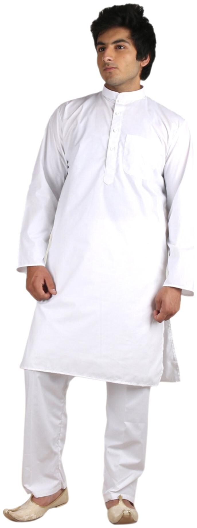 

Royal Kurta White Cotton Kurta Pyjama Set
