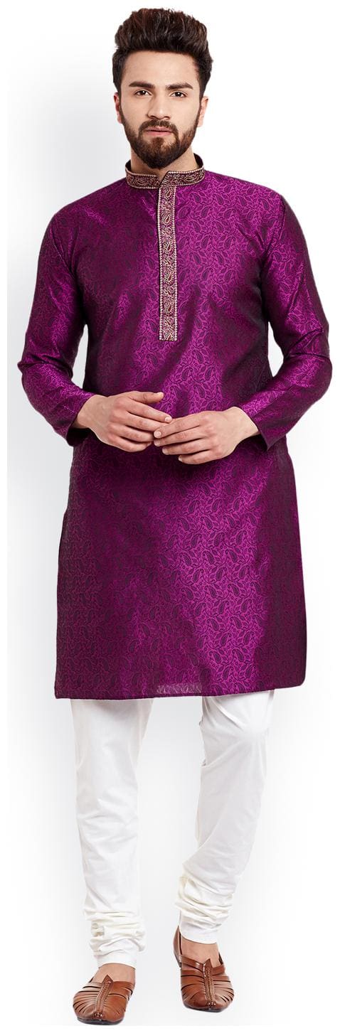 ROYAL KURTA MENS JACQUARD SILK KURTA PYJAMA