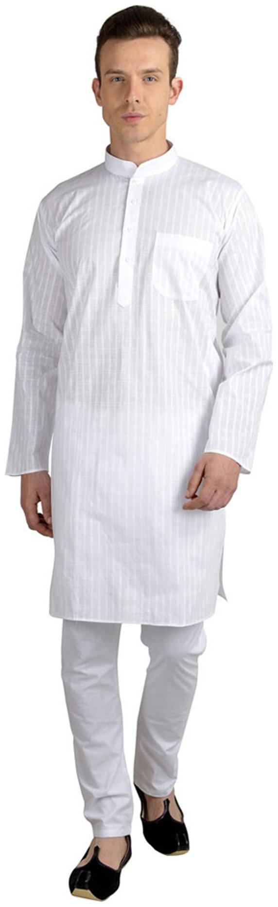 

Royal Kurta White Cotton Kurta Pyjama Set