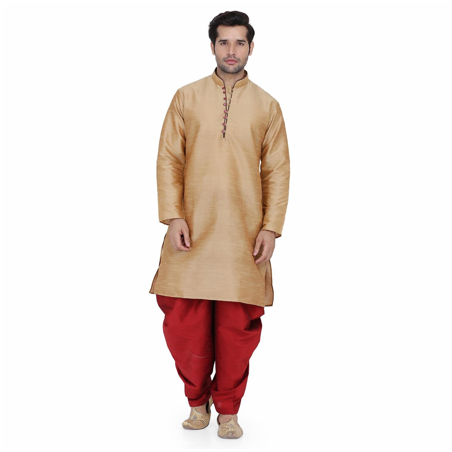 

Royal Kurta Men Fashion Ethnic Set - Brown