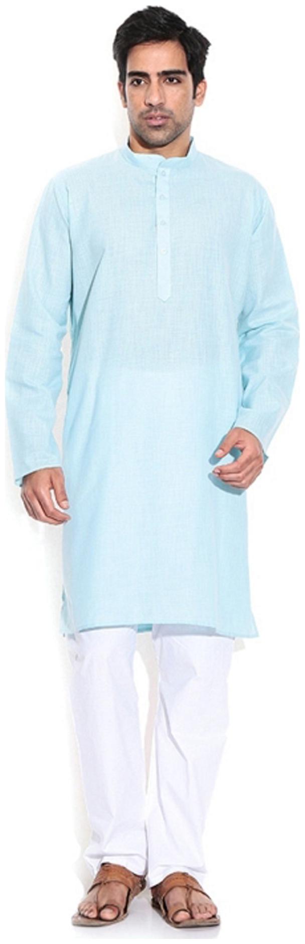 

Royal Kurta Blue Cotton Kurta Pyjama Set