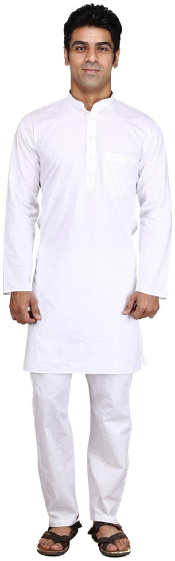 

Royal Kurta White Cotton Kurta Pyjama Set