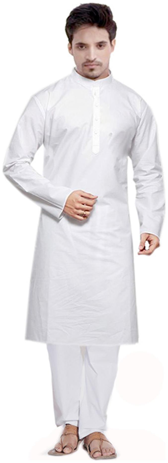 

Royal Kurta White Cotton Kurta Pyjama Set
