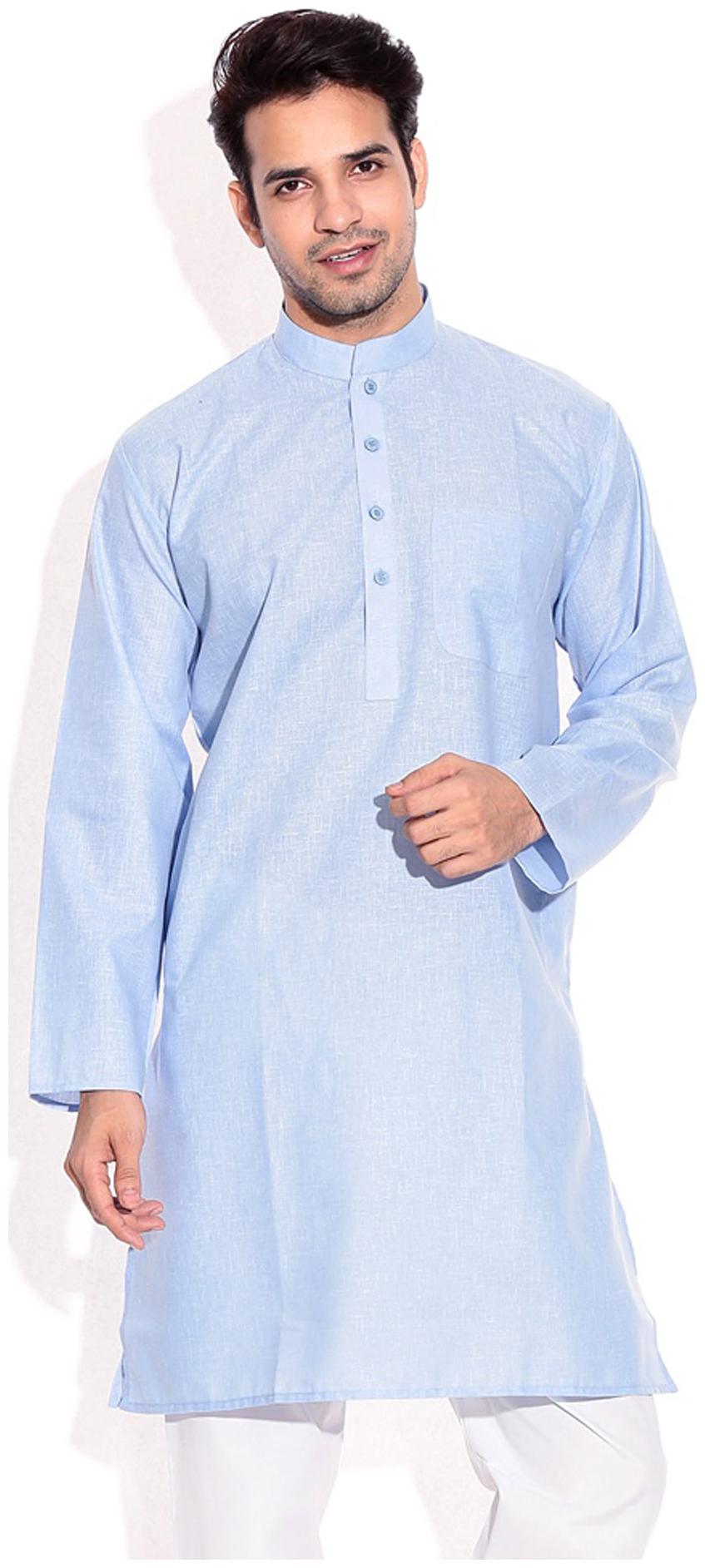 

Royal Kurta Blue Cotton Kurta Pyjama Set