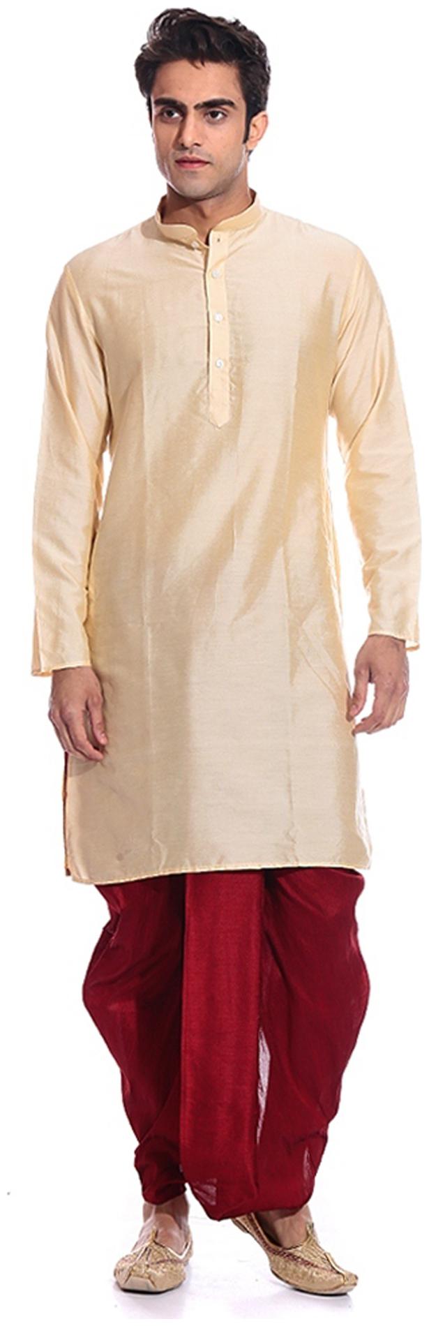 

Royal Kurta Beige Silk Blend Dhoti Kurta Set
