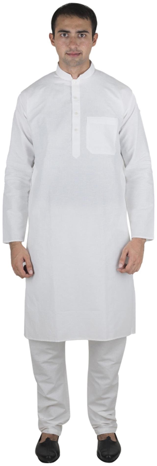 

Royal Kurta White Linen Kurta Pyjama Set