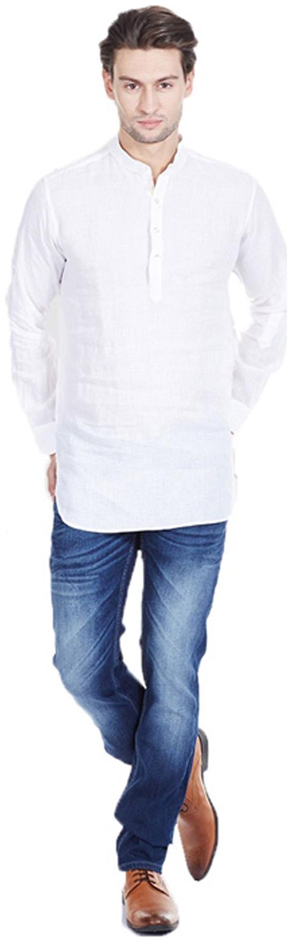 

Royal Kurta White Linen Kurta Pyjama Set