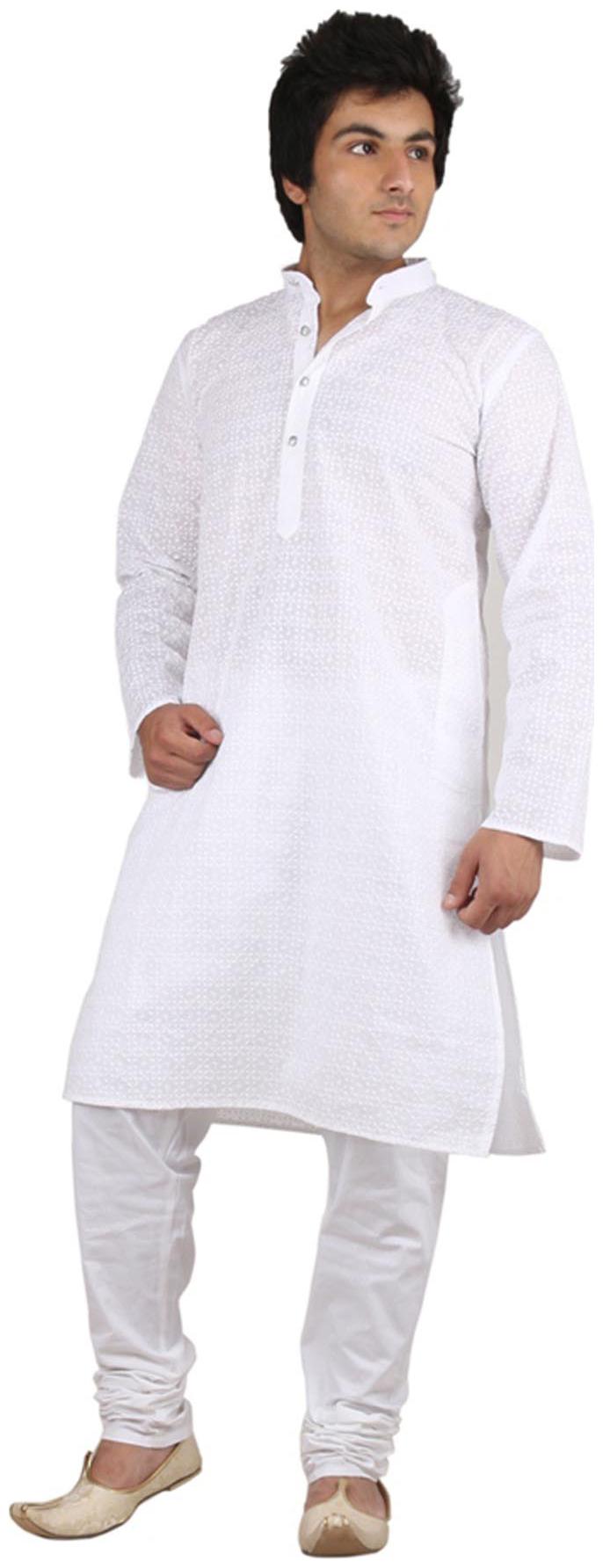 

Royal Kurta White Cotton Kurta Pyjama Set