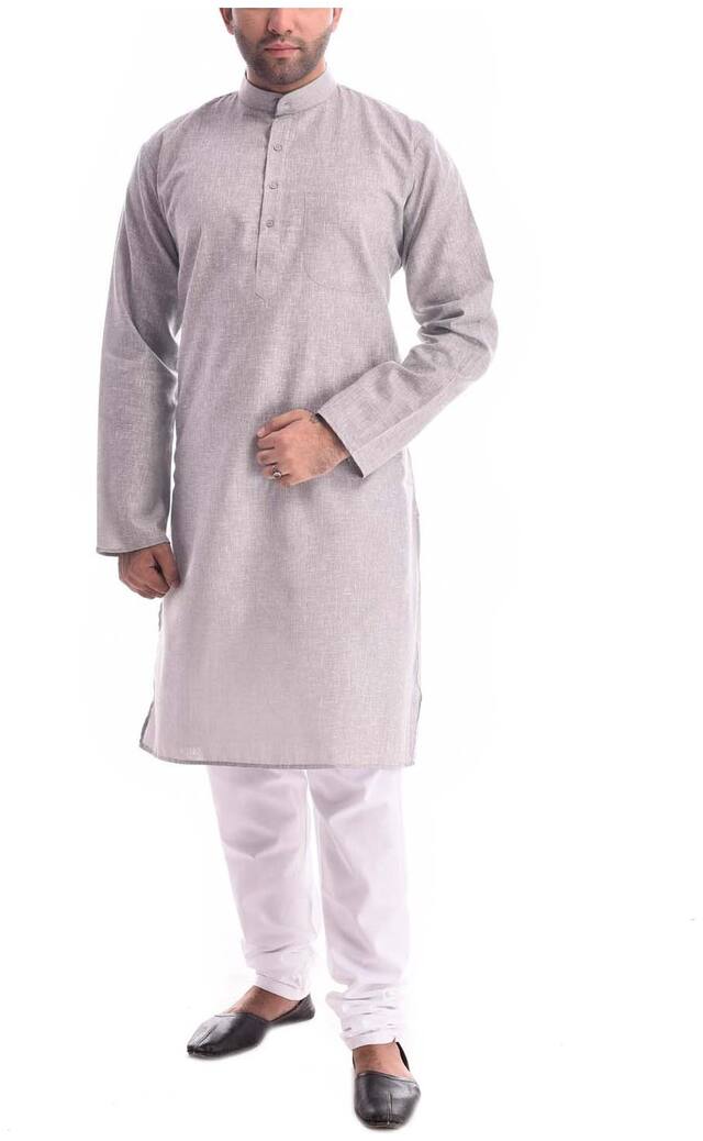 Royal Kurta Mens Linen Cotton Khadi Kurta Churidar