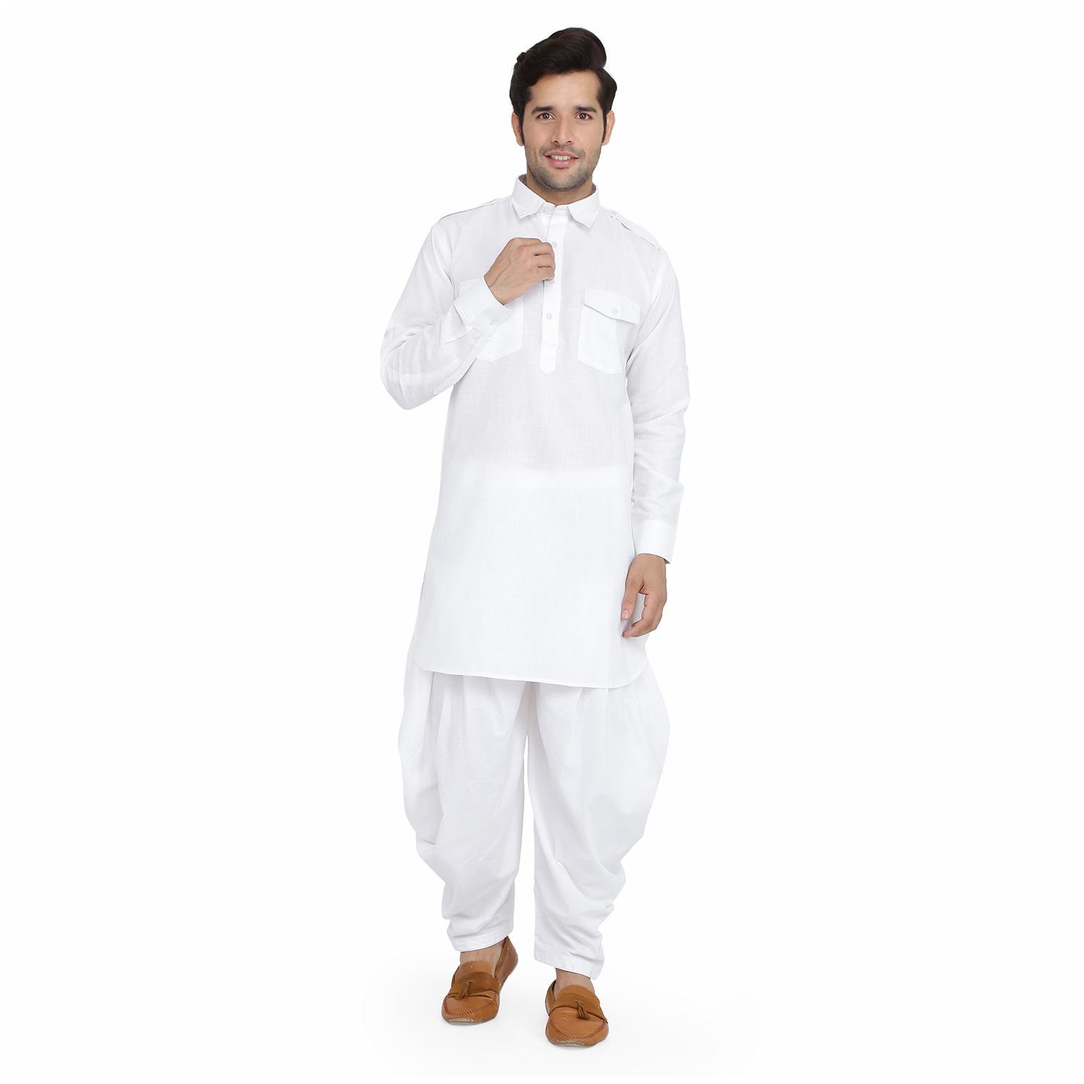 

Royal Kurta Men Fashion Ethnic Set - White