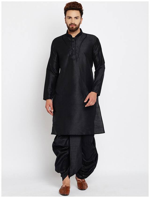 Royal Mens Silk Blend Dhoti Kurt Set