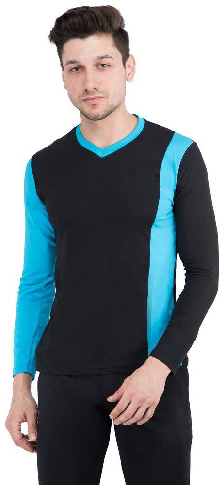 

RSO OUTFITS Men Black Regular fit Cotton V neck T-Shirt - Pack Of 1