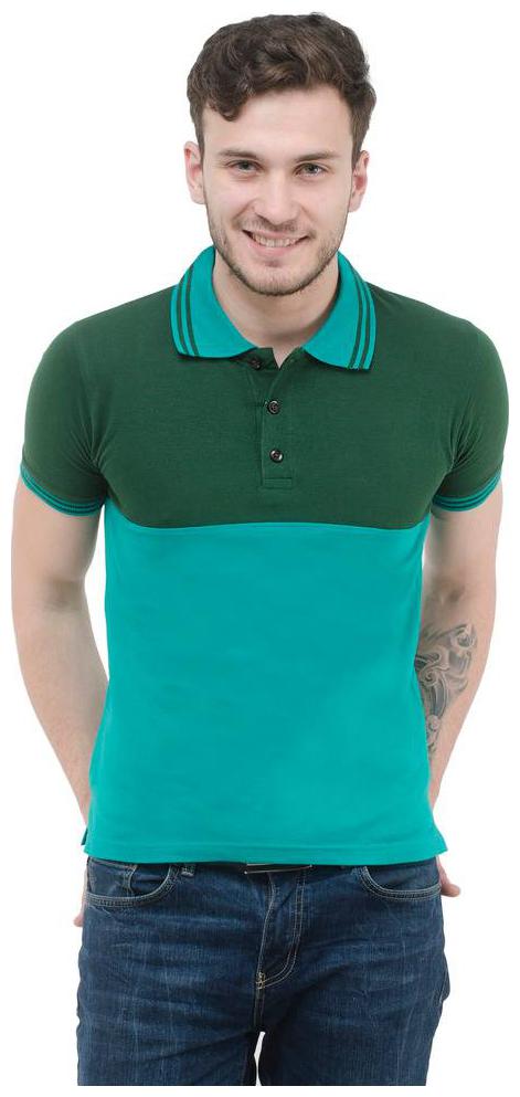 

RSO OUTFITS Men Green Regular fit Cotton Polo collar T-Shirt - Pack Of 1