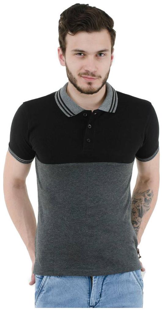 

RSO OUTFITS Men Grey Regular fit Cotton Polo collar T-Shirt - Pack Of 1