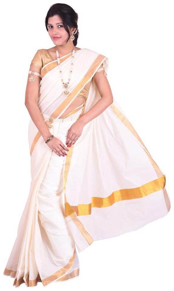 

RSV FABRICS White Striped Universal Regular Saree With blouse