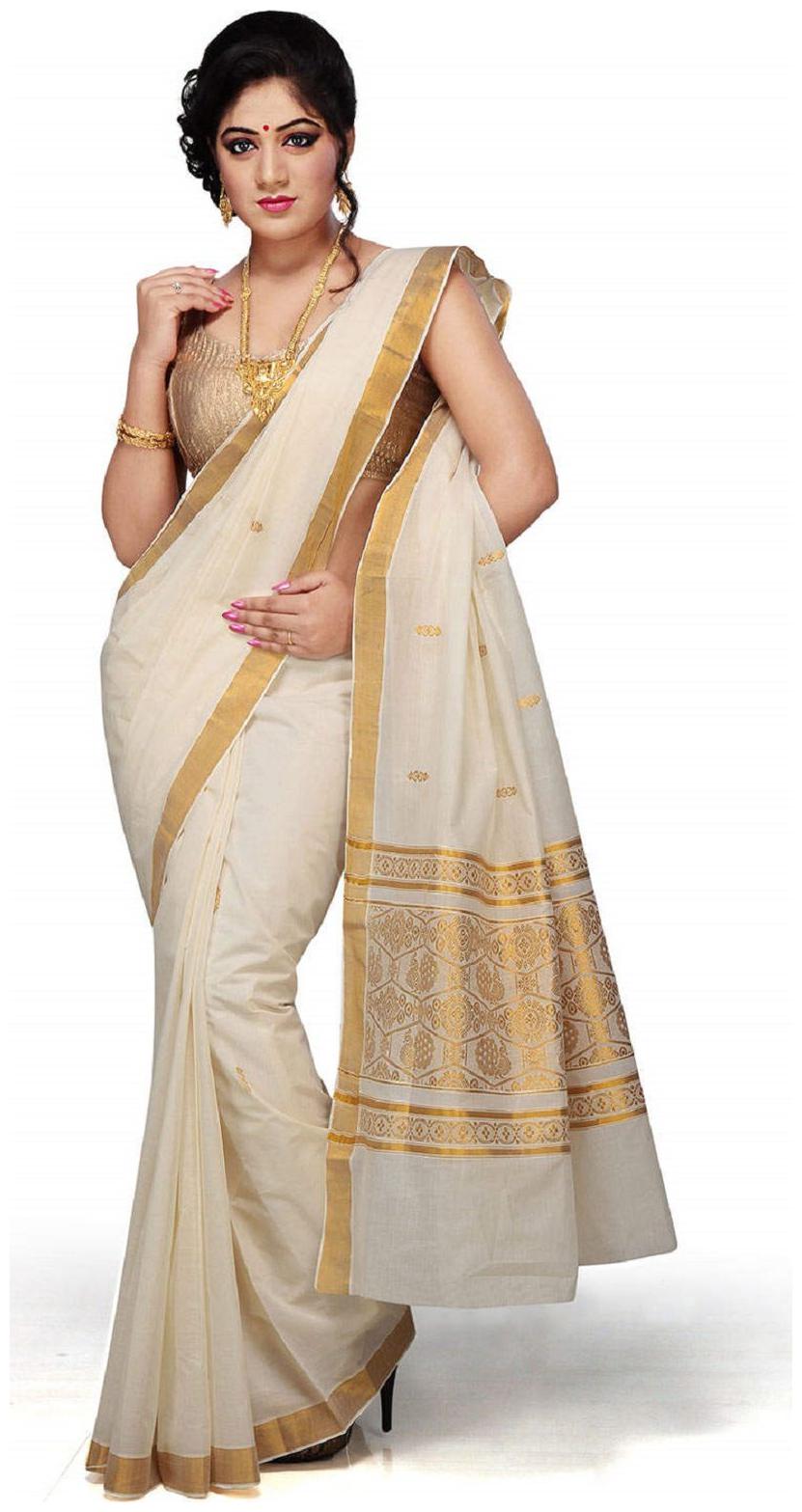 

RSV fabrics kerala kasavu cotton saree