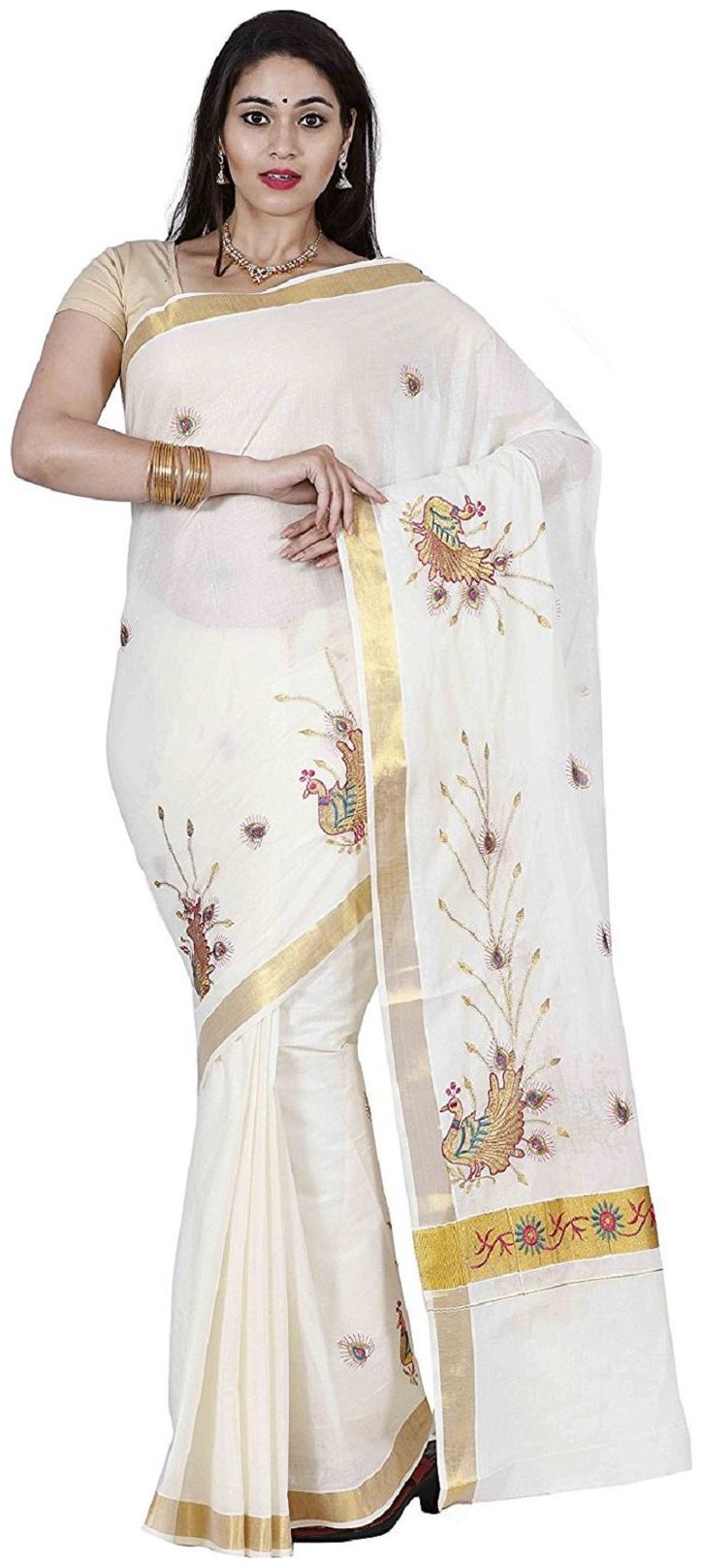 

RSV fabrics kerala kasavu cotton saree