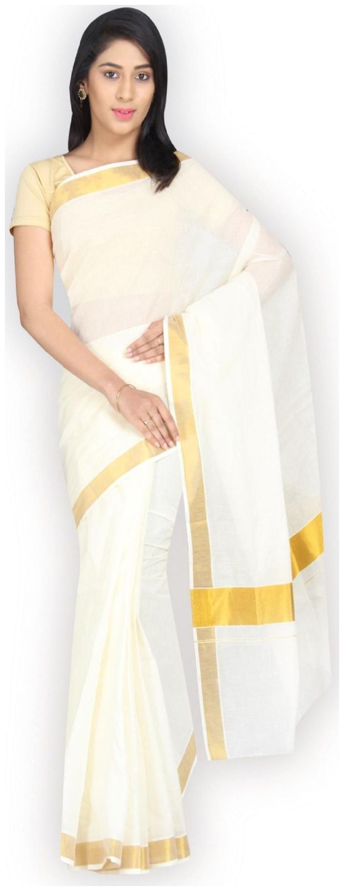 

RSV fabrics kerala kasavu cotton saree