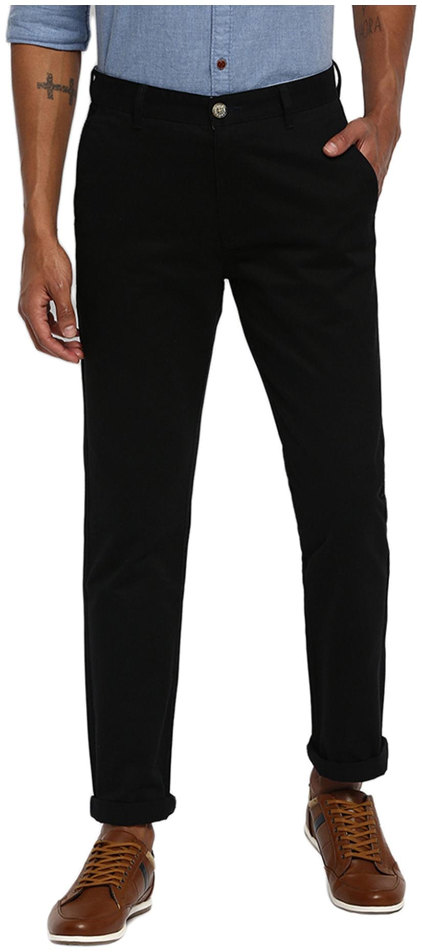 

Ruf And Tuf Men Black Solid Slim fit Chinos