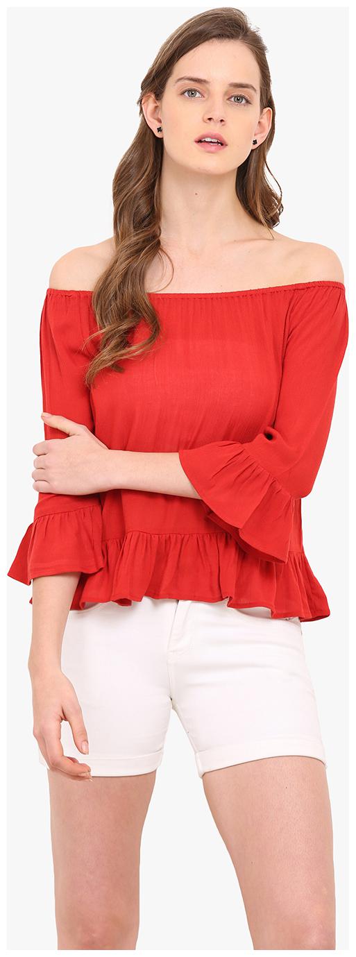 

Trend Arrest Women Printed Regular top - Red