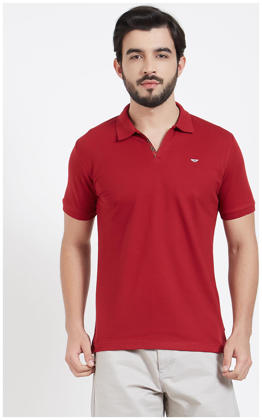 

Rugby Men Red Slim fit Cotton Polo collar T-Shirt - Pack Of 1