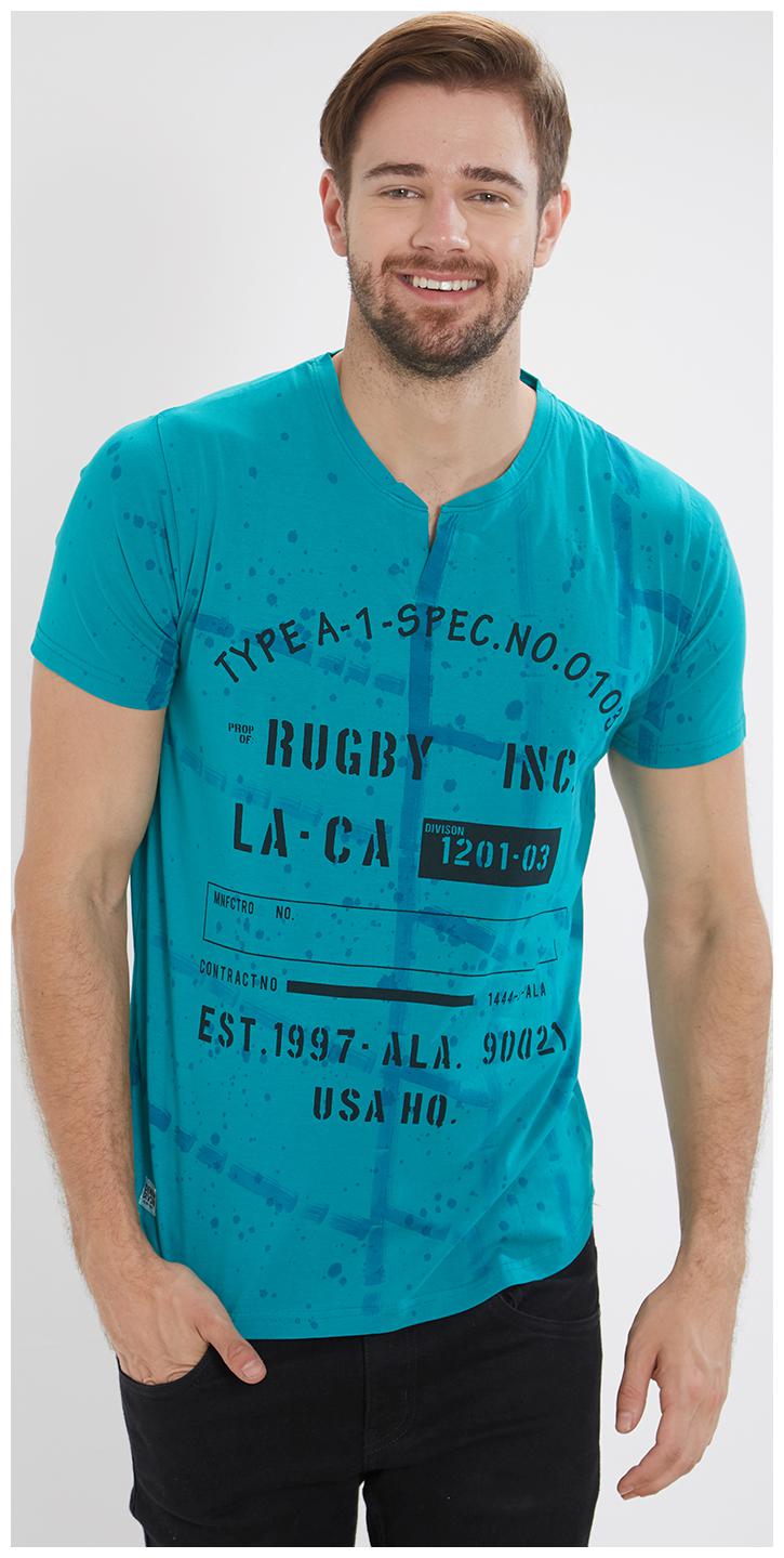 

Rugby Men Blue Slim fit Cotton Round neck T-Shirt - Pack Of 1