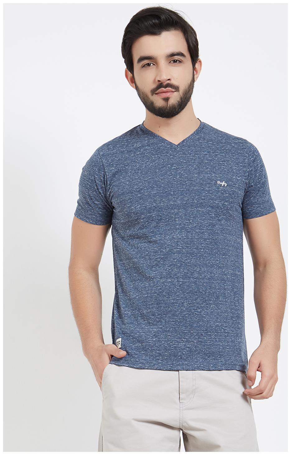 

Rugby Men Blue Slim fit Cotton Round neck T-Shirt - Pack Of 1