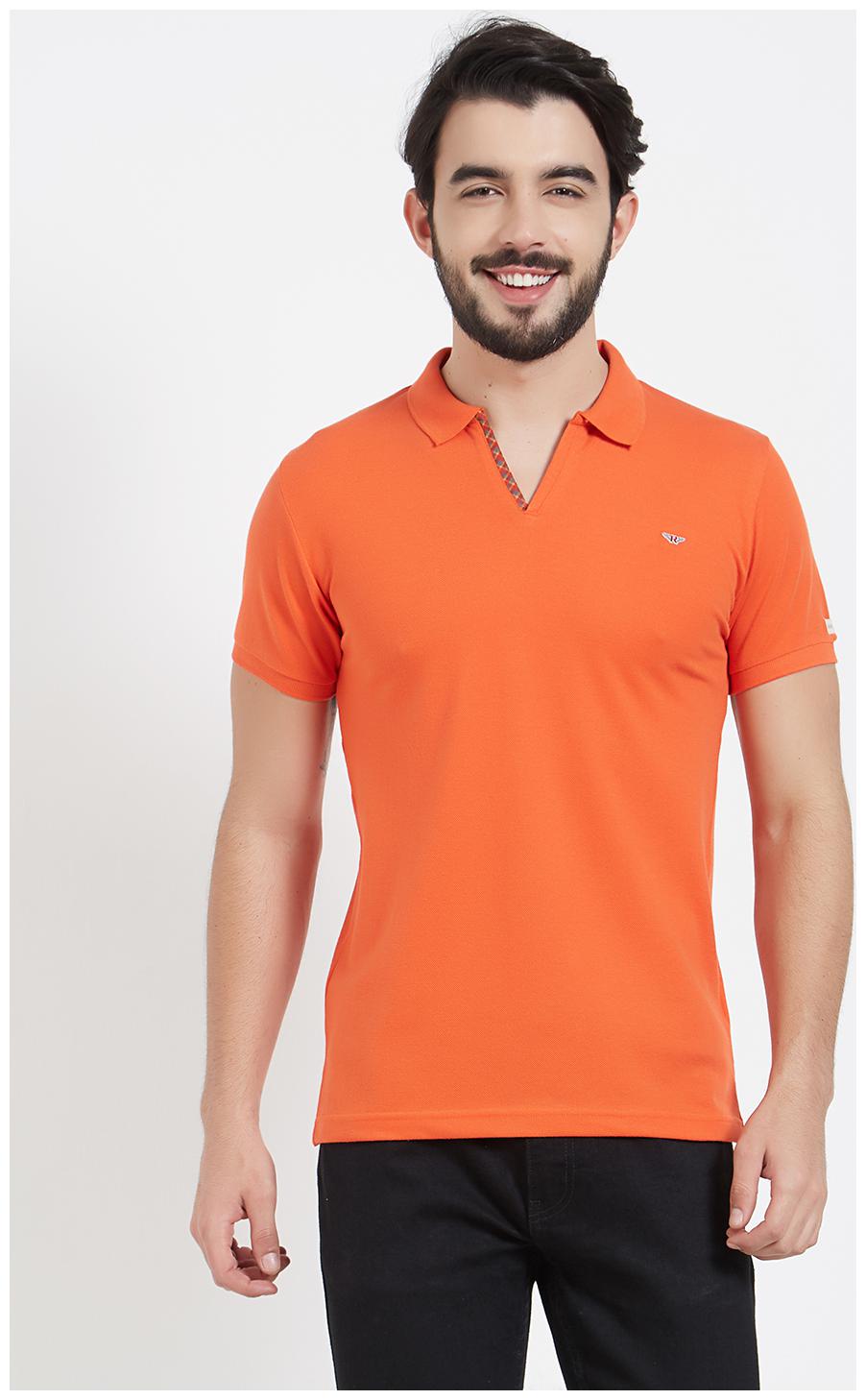

Rugby Men Orange Slim fit Cotton Polo collar T-Shirt - Pack Of 1