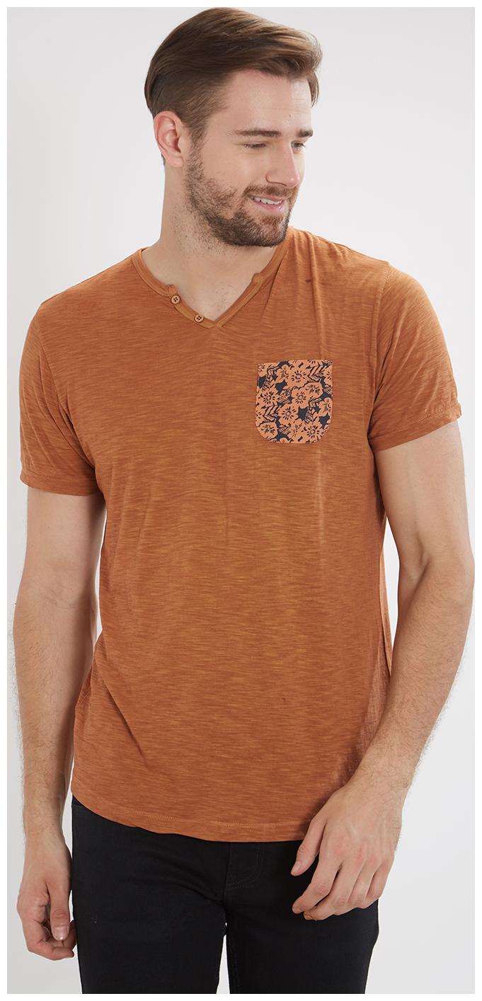 

Rugby Men Brown Slim fit Cotton V neck T-Shirt - Pack Of 1