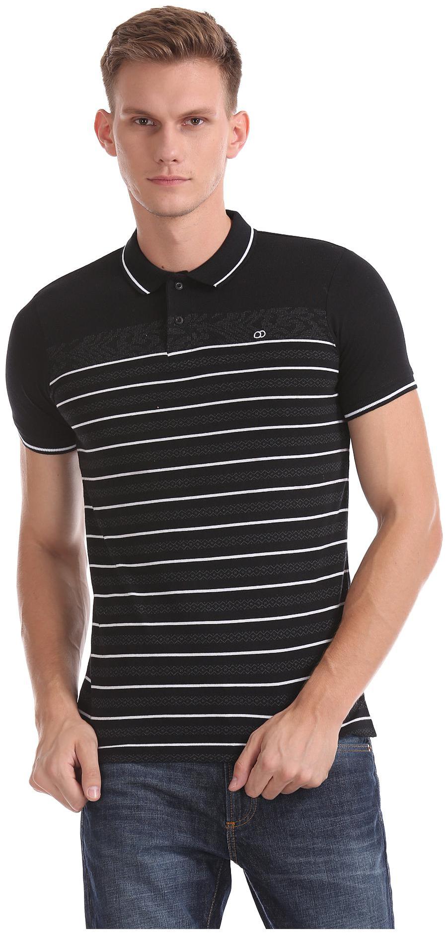 

RUGGERS Men Black Regular fit Cotton Polo collar T-Shirt - Pack Of 1