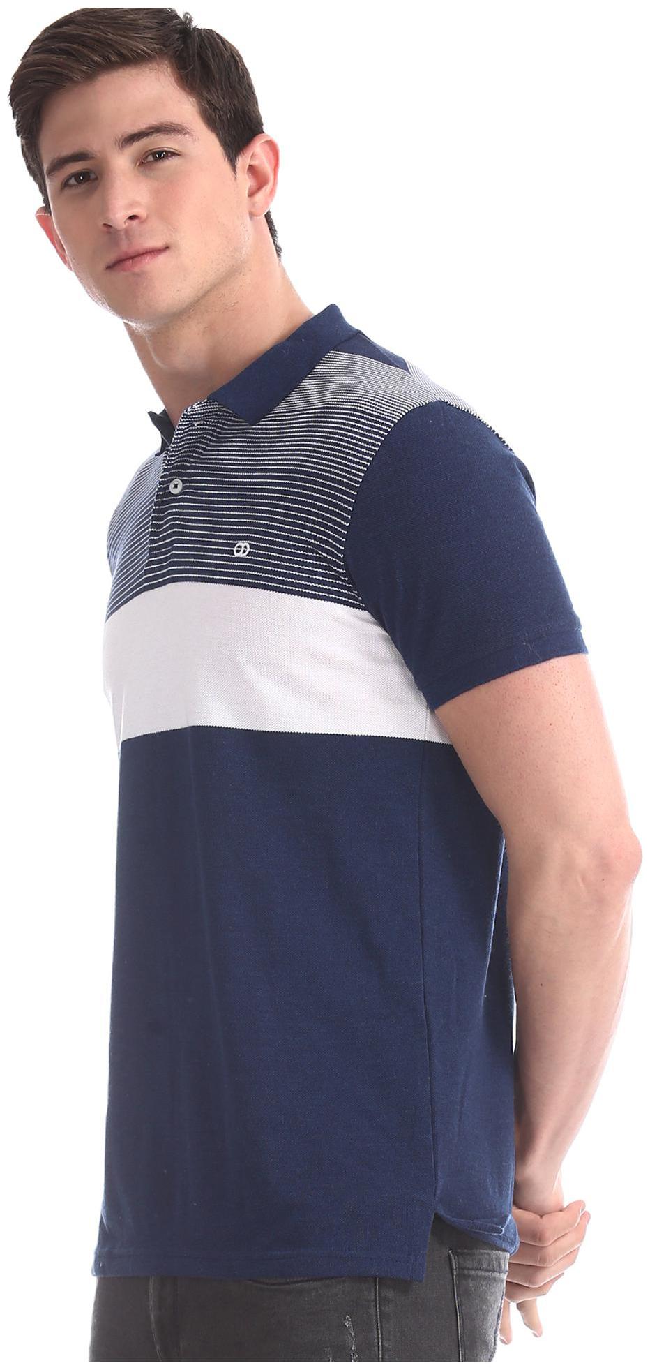 

RUGGERS Men Blue Regular fit Cotton Polo collar T-Shirt - Pack Of 1